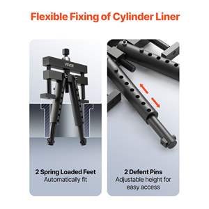 Estrattore Universale per Canne Cilindro per Motori Diesel Mack Cummins Cat, Strumento per Rimozione Canne Umide per Alesaggio 3-7/8-6-1/4 - Product Image 4