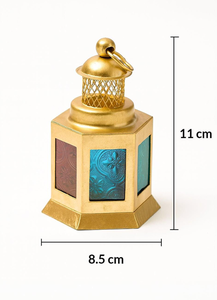 Lanterne à bougie en verre gaufré, lampe suspendue faite à la main, décoration pour la maison, mariage, Ramadan - Product Image 5