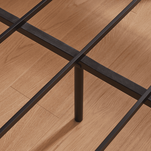Struttura letto rustica Full Extra Long (Full XL) con testiera contenitore, apertura silenziosa, stazione di ricarica e design a linee curve ondulate - Product Image 4