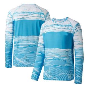เสื้อตกปลาแบบสั่งทำพิเศษ ผ้าโพลีเอสเตอร์/สแปนเด็กซ์ ป้องกันแสงแดด UPF 50+ สำหรับตกปลา - Product Image 2