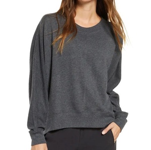 Heavyweight Thick <b>Fleece</b> Terry Solid Color Crop <b>Top</b> Sweatshirts Sexy Outerwear party Clubwear <b>Womens</b> Cropped Custom Sweatshirts - Product Image 6