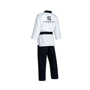 Tenue de karaté blanche avec ceinture assortie, en coton léger, design personnalisé, fournisseur OEM 2026 - Product Image 2