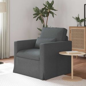 Sofá de tela para sala de estar, color gris oscuro, 30,71 x 30,71 x 31,50 pulgadas - Product Image 1