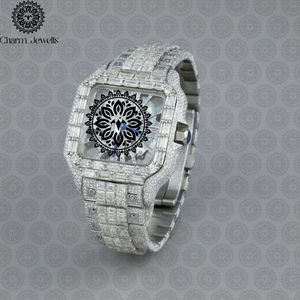 Reloj de Lujo para Hombre Charm Jewells, Acero Inoxidable, Esfera de 40 mm, Bisel con Diamantes, Movimiento Mecánico Analógico, Fecha Automática, Resistente al Agua 10 Bar - Product Image 4