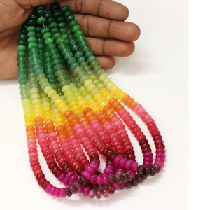 Cuentas de Cuarzo con Tres Tonos de Color: Cuentas Redondas de 7-8mm para Joyería y Manualidades - Product Image 1