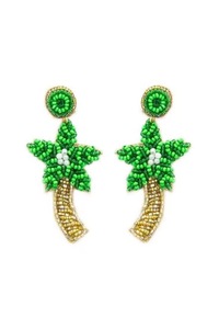 Pendientes de Perlas con Diseño de Palmera de la marca BaubleBar, Pendientes de Mariposa Tricolor con Perlas y Cuentas Finas - Product Image 3