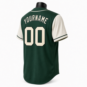 Mens <b>Baseball</b> Jersey Green White Button Up Short Sleeve Team Sportswear Shirt Casual Athletic Top - Product Image 5