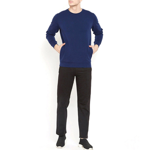 Conjunto Deportivo para Hombre en Negro y Azul con Contraste de Color Sólido, Ropa Deportiva con Logotipo Personalizado, Ropa Casual para Hombre - Product Image 1