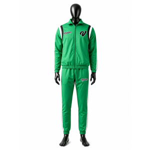 Survêtement de football décontracté OEM pour l'hiver, coupe-vent, respirant, anti-UV, imprimé, manches brodées, pour entraînement de club adulte - Product Image 1