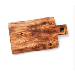 Tabla de cortar de madera de teca ecológica para uso en la cocina, tabla de cortar de madera maciza multiusos con orificio para colgar, rectangular - Product Image 5