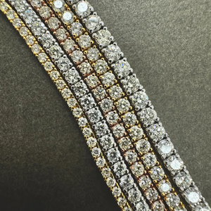 Pulsera de tenis para mujer con diamantes cultivados en laboratorio de 1.5-10 quilates, diseño infinito apilable, oro macizo de 14K, certificado IGI - Product Image 3