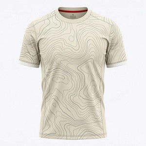 Camiseta de Fútbol Personalizada OEM para Hombre, de Secado Rápido, Transpirable, de Poliéster, con Estampado Topográfico - Product Image 6