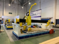 Sierra de Puente CNC de 5 Ejes con Servomotor, Caja de Cambios y Rodamientos para Corte de Granito y Piedra Artificial