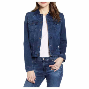 Factory Rate Women Jeans <b>Jacket</b> With <b>Custom</b> Made Design Women Jeans <b>Denim</b> <b>Jacket</b> for Outdoor Use - Product Image 1