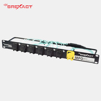 Panel de Conexión de Fibra Óptica SREXACT SFPB-12M3-MPOM-6600 MPO a 6 DLC 1U Rack 2mm OM3 Integrado para Conexión LAN Cableada