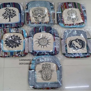 Sacs à dos en coton chanvre Sacs à dos en chanvre designer chanvre coton Sacs à dos en gros - Product Image 3