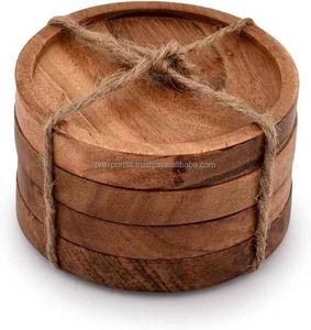 Posavasos de madera liso, posavasos ecológico para el hogar, Bar, cafetería, venta al por mayor, posavasos de madera, piedra, posavasos - Product Image 1