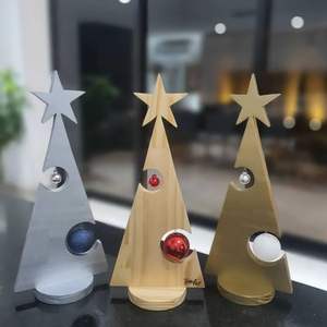 Festive Shelf Display Decorative <b>Wooden</b> and MDF <b>Christmas</b> <b>Tree</b> - Product Image 3