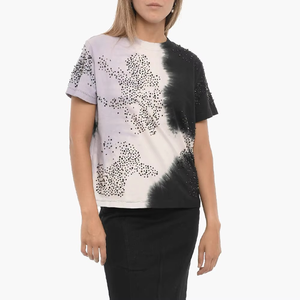 Women's Plus Size <b>Tie</b> Dye Rhinestone T Shirt Crew <b>Neck</b> Short Sleeve Regular Fit Summer Tee - Product Image 1