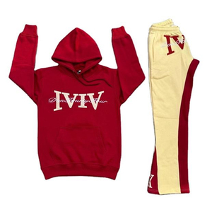 Conjunto de Sudadera con Capucha y Pantalones de Chándal para Hombre, Diseño Personalizado, Casual de Invierno, Oversize, Ecológico, de Tejido Grueso, Corte Holgado, Largo Completo, Color Liso - Product Image 1