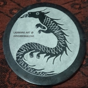 ที่ใส่ธูปที่ทำจากหินอ่อนแผ่นกลมจากอินเดียที่เขมือบเผาเครื่องหอมที่แกะสลักด้วยมือ - Product Image 1