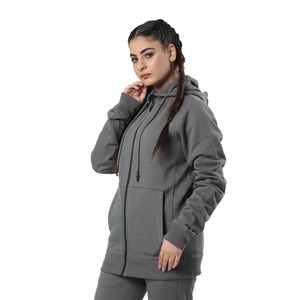 Conjunto Deportivo Casual de Invierno para Mujer con Sudadera con Cremallera y Pantalones Jogger, Traje de Gimnasio con Capucha y Diseño Sólido - Product Image 4