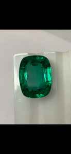 Esmeralda natural facetada, forma de cojín de calidad de vidrio fino, piedra preciosa suelta para la fabricación de joyas. - Product Image 3