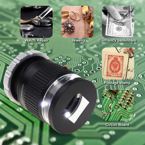 Loupe à échelle 10x avec éclairage LED et UV pour bijoutier, gemmes - Product Image 1