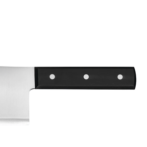 Cuchillo de Carnicero Profesional de Acero Inoxidable, Hoja Ancha y Afilada con Mango Negro de Triple Remache para Carnicería - Product Image 5