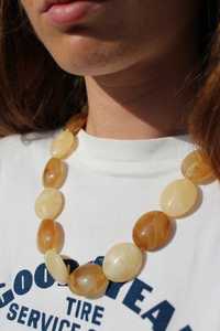 Collier en résine perlée pour femme, forme cœur, fait main, style tendance, bijoux pour fêtes et mariages - Product Image 2