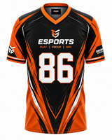 Jersey Esports Profesional Custom Print untuk Tim, Ukuran Besar, Ringan, Cepat Kering, Bahan Mesh V-neck Poliester OEM ODM
