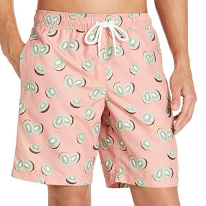 <b>Men's</b> Premium Swim <b>Shorts</b> | <b>Pink</b> Kiwi Fruit Motif Quick-Dry Beach Trunks Urban Summer Surf Wear Athletic Board <b>Shorts</b> All Sizes - Product Image 4