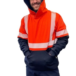 Sweat-shirts de travail personnalisés en polaire avec réflecteurs de sécurité, sweats à capuche réfléchissants multi-usages pour la construction - Product Image 3