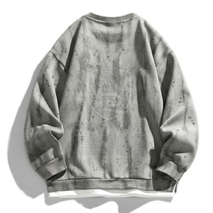 Sudadera elegante para hombre, mezcla de algodón, con diseño ajustado, ideal para entrenamiento en el gimnasio y atuendos diarios. - Product Image 2