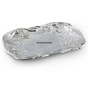 Bandeja Metálica Ideal para Decoración del Hogar y Restaurantes, Bandeja para Vajilla, Diseño Hotelero, Bandeja de Servicio Metálica con Acabado Brillante y Diseño Sólido - Product Image 6