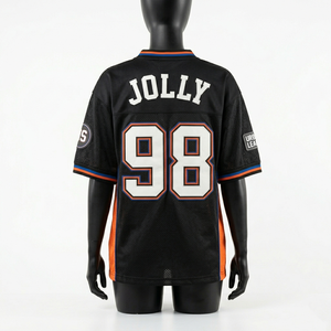 Women Football Jersey 180 GSM Premium <b>Mesh</b> Fabric Black Orange Panel Design Custom Logo Women Football Jersey - Product Image 2