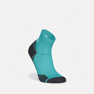 <b>Men's</b> Teal Ankle <b>Socks</b> Knitted Breathable Spandex Polyester Summer Sports Wear Regular Style Solid Pattern Thin Fit - Product Image 4
