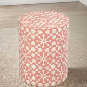 Best Quality Belladec BI-WT290 Modern Antique Bone Inlay Eco-Friendly Floor Mount Customized Console Table <b>Stool</b> Indian Handmade - Product Image 4