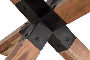 Table de salle à manger ronde en bois d'acacia massif, durable, écologique, faite à la main, multifonctionnelle, pour 4 personnes, style moderne et naturel. - Product Image 3