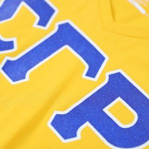 เสื้อยืดคอกลม Sigma Gamma Rho สีทอง แบบยูนิเซ็กซ์ เสื้อผ้าชมรมกรีก แขนสั้นลำลอง พิมพ์ลายตามสั่ง เสื้อผ้าสตรีทแวร์สำหรับนักศึกษา - Product Image 6
