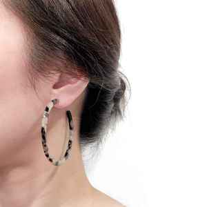 Ivory Tortoise Craft Hoop Earrings Leopard Pattern Craft Hoops <b>Resin</b> Craft Hoop Earrings Handcrafted <b>Resin</b> Hoop <b>Resin</b> <b>Crafts</b> - Product Image 3