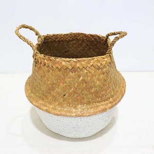 Panier à linge multifonction écologique avec couvercle et roulettes, paniers en bambou, grand panier à linge Panier à main en jacinthe d'eau fraîche - Product Image 5