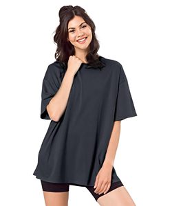 Camiseta de Mujer, Simple, de Color Sólido, Cuello Redondo, Tops de Verano, Camiseta Holgada a la Moda para Mujer - Product Image 1