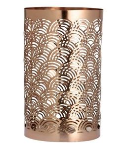 Luxury Metal Lantern With Wave Cutouts <b>Heat</b> Resistant Home Decoration - Product Image 1