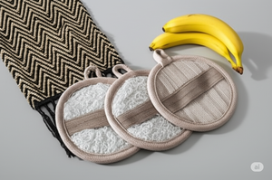 Banana Fiber Woven <b>Face</b> Loofah | Biodegradable Anti-Bacterial Breathable Facial <b>Scrubber</b> Pad | Eco-Friendly Deep Cleansing - Product Image 3