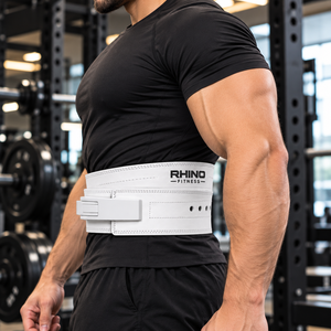 Ceinture de soutien lombaire en cuir Rhino Fitness pour la musculation, réglable, enveloppante, pour adultes, protection professionnelle - Product Image 4