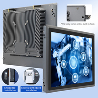 Indoor Industrial 21.5 Inch 6mm IP65 Waterproof PCAP Touch Monitor High Brightness 2000nits 1920x1080 New USB VGA DVI Wide