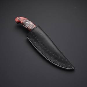 มีดล่าสัตว์เหล็กกล้าคาร์บอนสูงทำมือ OEM ปี 2026 สำหรับกิจกรรมกลางแจ้ง ด้ามจับแบบเต็มด้าม พร้อมปลอกหนังเหล็กกล้าคาร์บอนสูง จัดส่งแบบดรอปชิปปิ้ง สำหรับงานบุชคราฟท์ - Product Image 4
