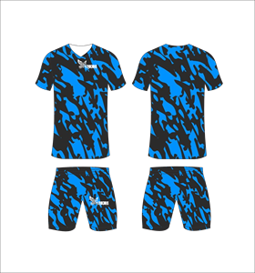 Conjunto de Camiseta y Pantalones Cortos de Fútbol Sublimados, Cuello en V, Estampado de Camuflaje, Secado Rápido, Ajuste Atlético, para Hombre, Todas las Temporadas, Venta al Por Mayor, OEM - Product Image 1