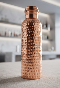 Bouteille d'eau en cuivre pur martelé, grande taille, style traditionnel ayurvédique, étanche, pour le sport – Vente en gros - Product Image 2